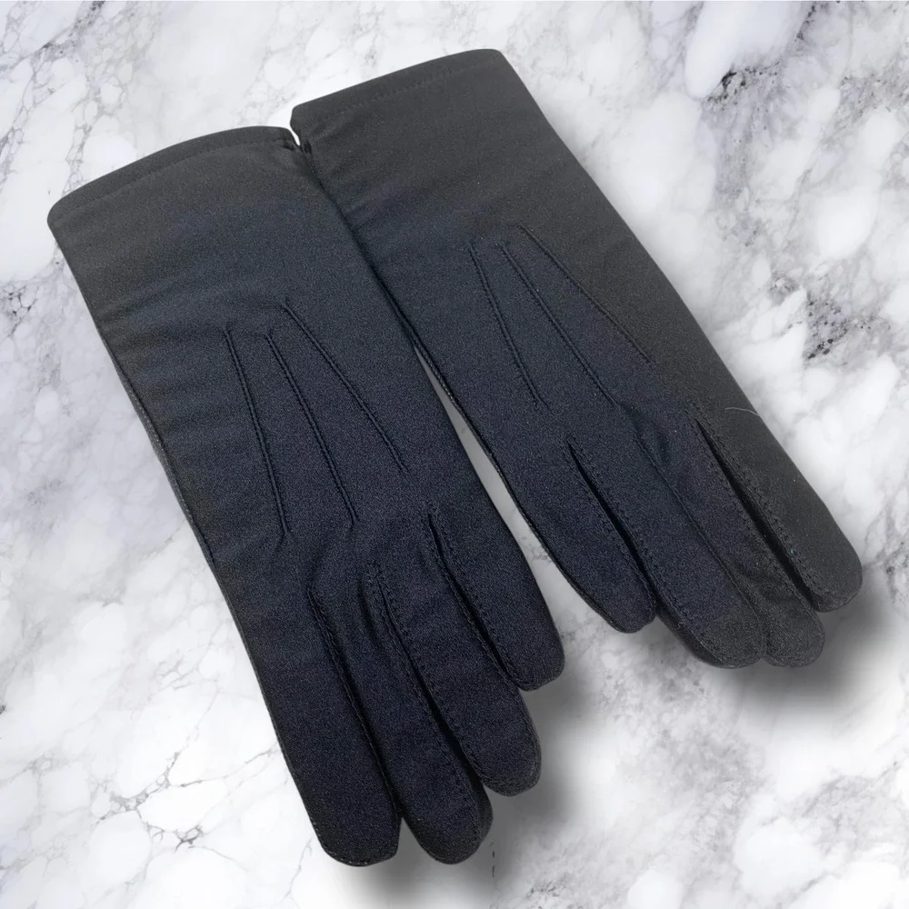 NEW Toasties x Totes Black Nylon Driving Gloves One Size Textured Grip NWOT